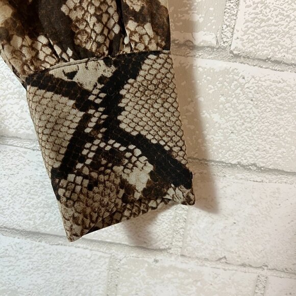 Altuzarra for Target 20th Anniversary Snake Print Brown Chiffon Blouse Size S - Picture 8 of 12